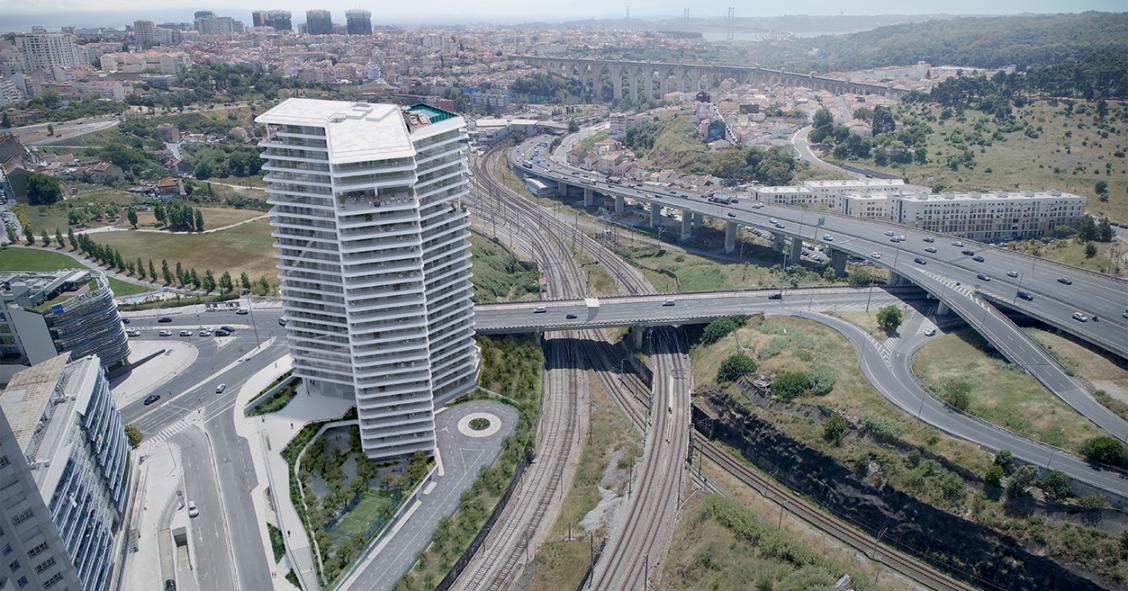 Construção da Infinity Tower em Lisboa com luz verde da CML