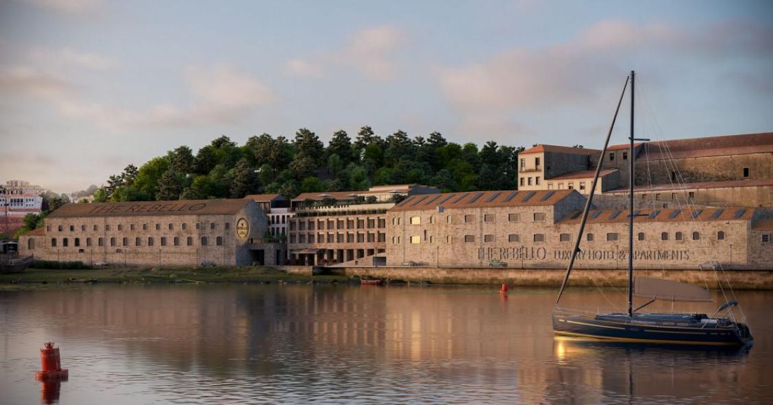 Novo condomínio de luxo a nascer nos armazéns do vinho do Porto em Gaia