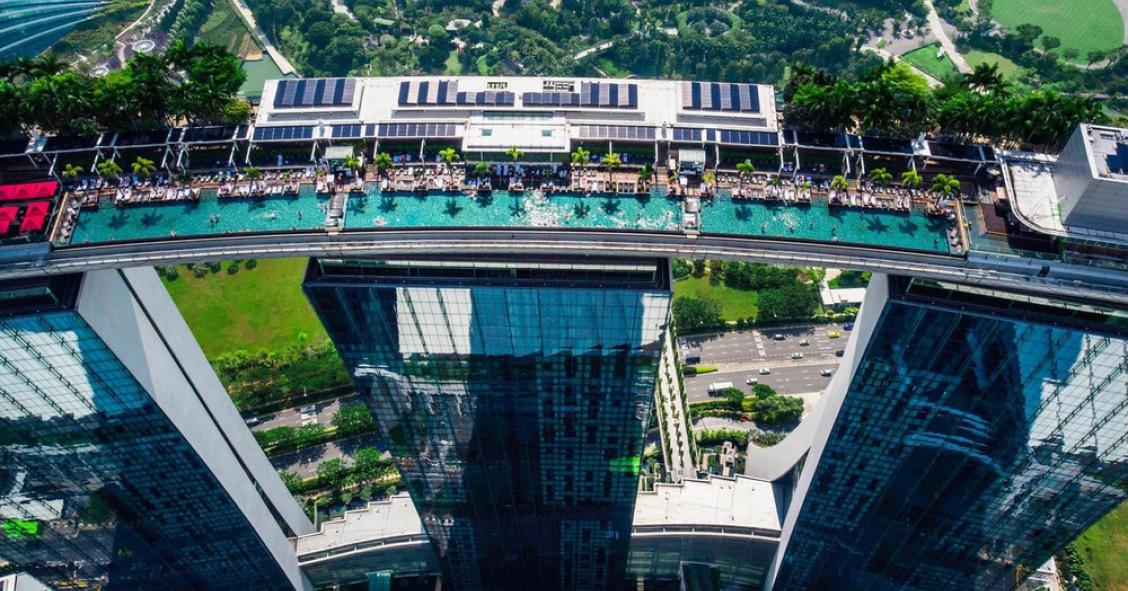 A vista magnífica sobre a cidade