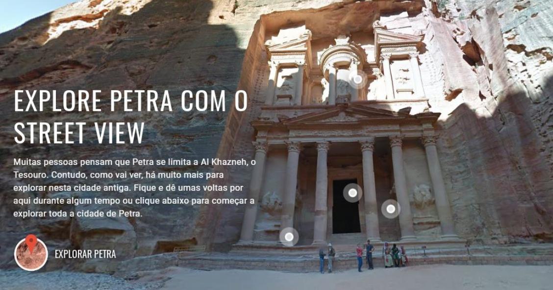 Viajar de mão dada com a rainha da Jordânia pela cidade perdida de Petra - e sem sair do sofá