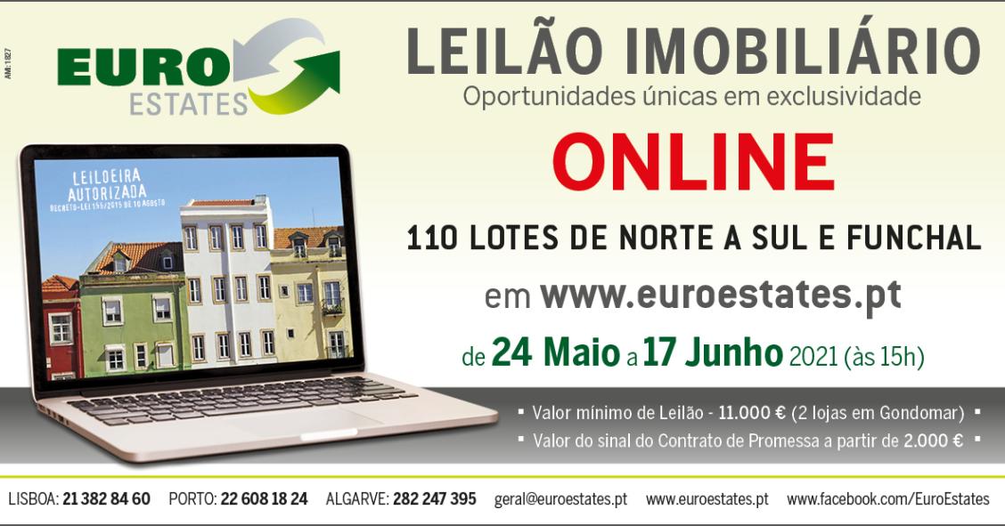 EuroEstates realiza mais um grande leilão online com imóveis de bancos – até 17 de junho