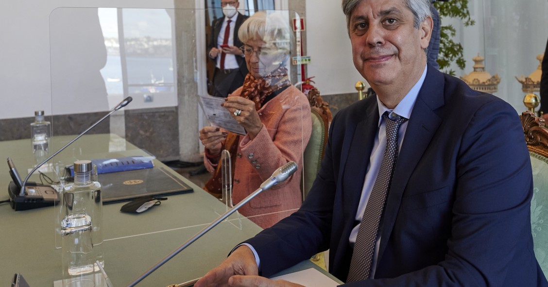 Mário Centeno e Christine Lagarde