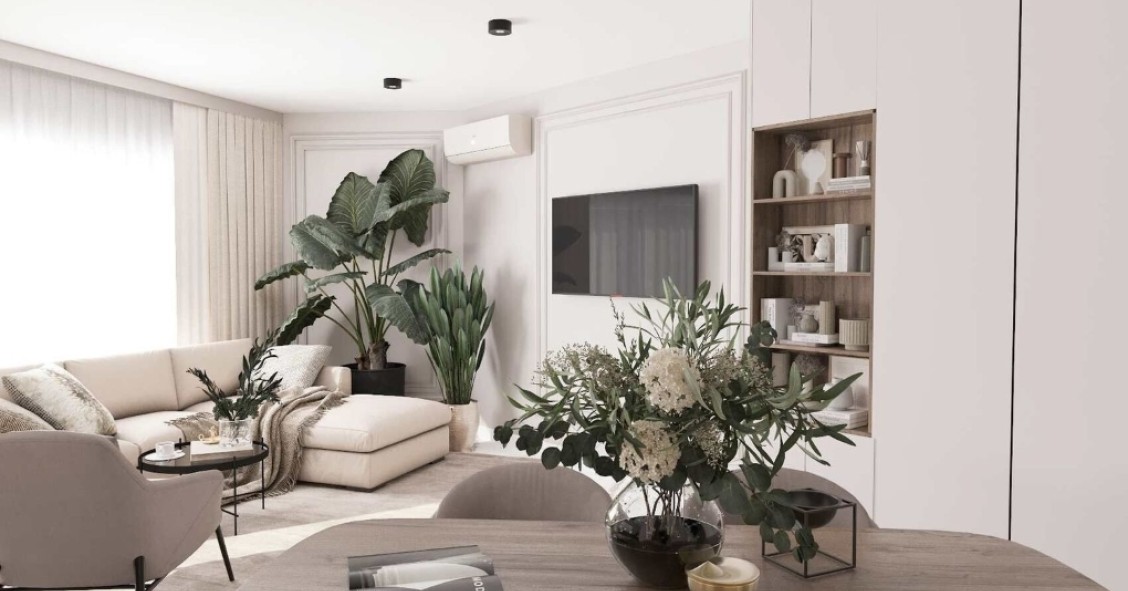 Casas de nova construção com ar condicionado