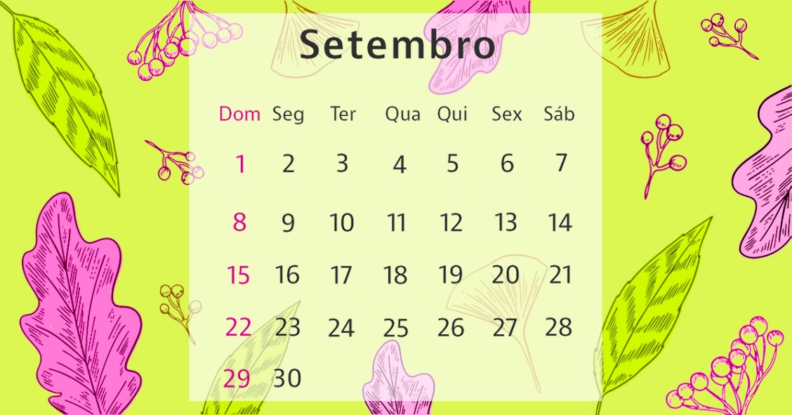 Calendário de setembro