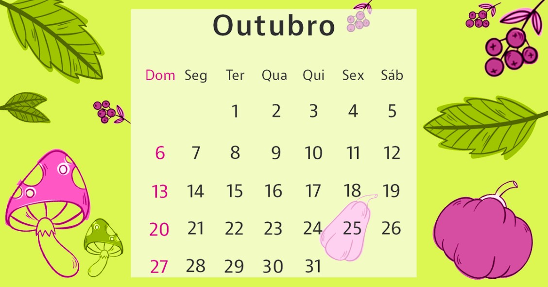 Calendário outubro