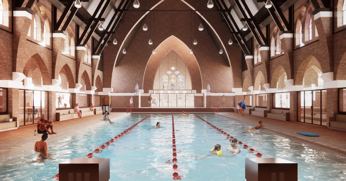 Piscina numa igreja