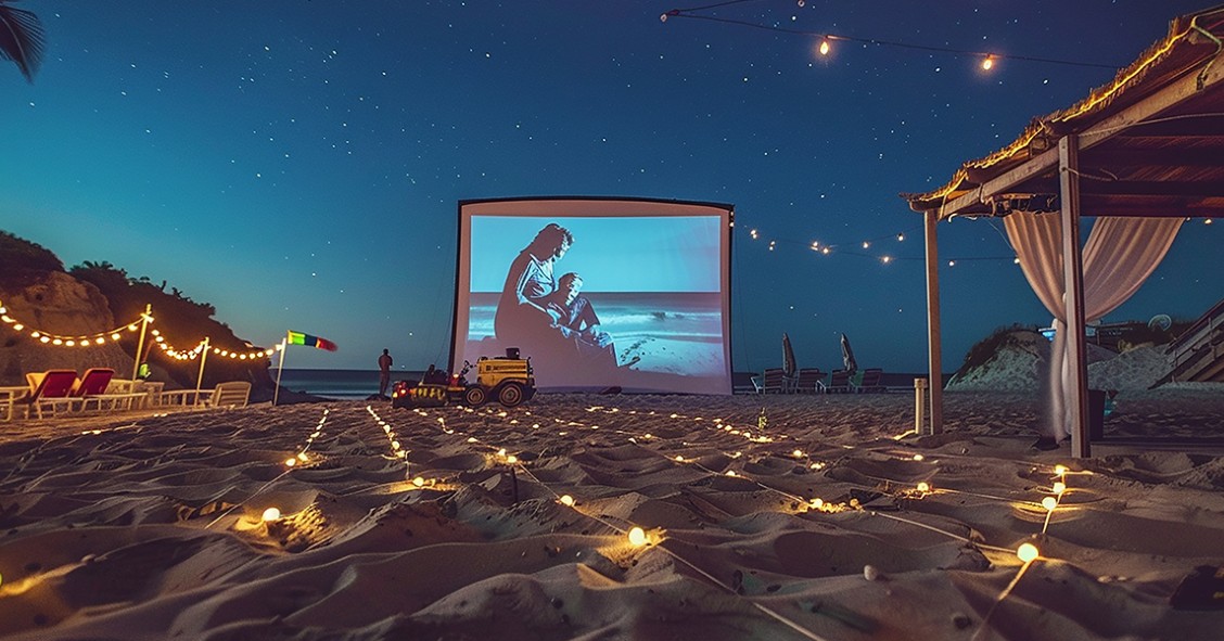 Cinema na praia