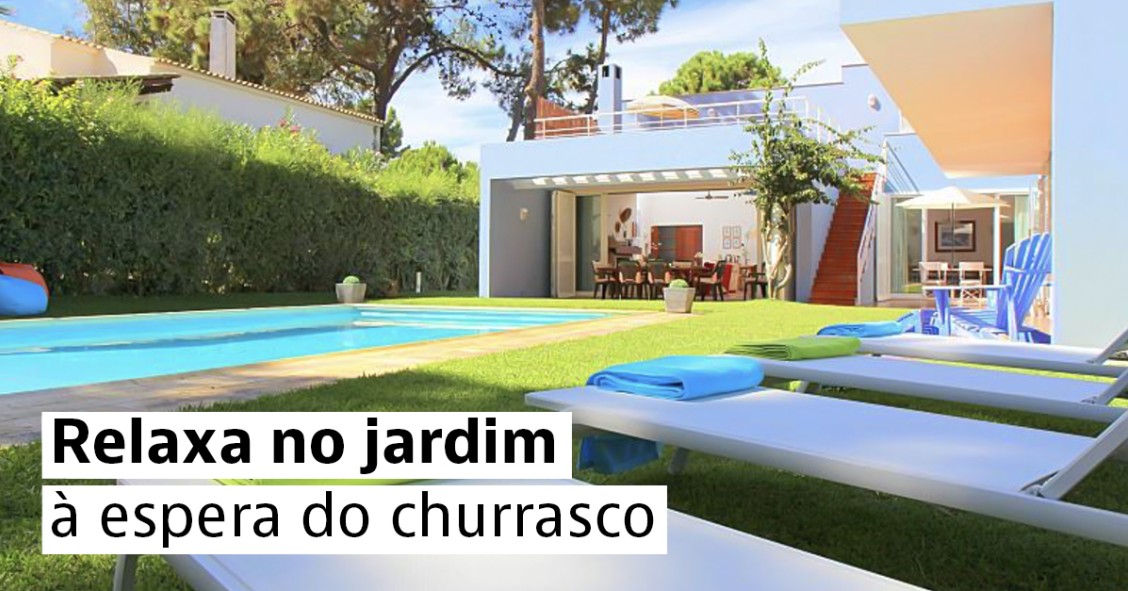 Casa de férias com jardim e churrasqueira