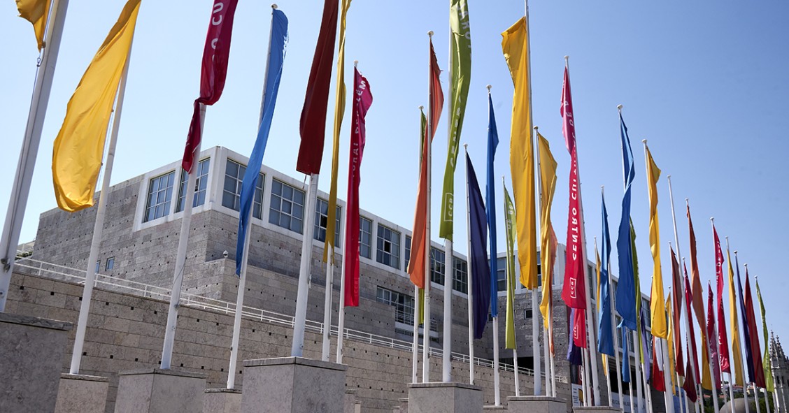 Hotel e casas no Centro Cultural de Belém