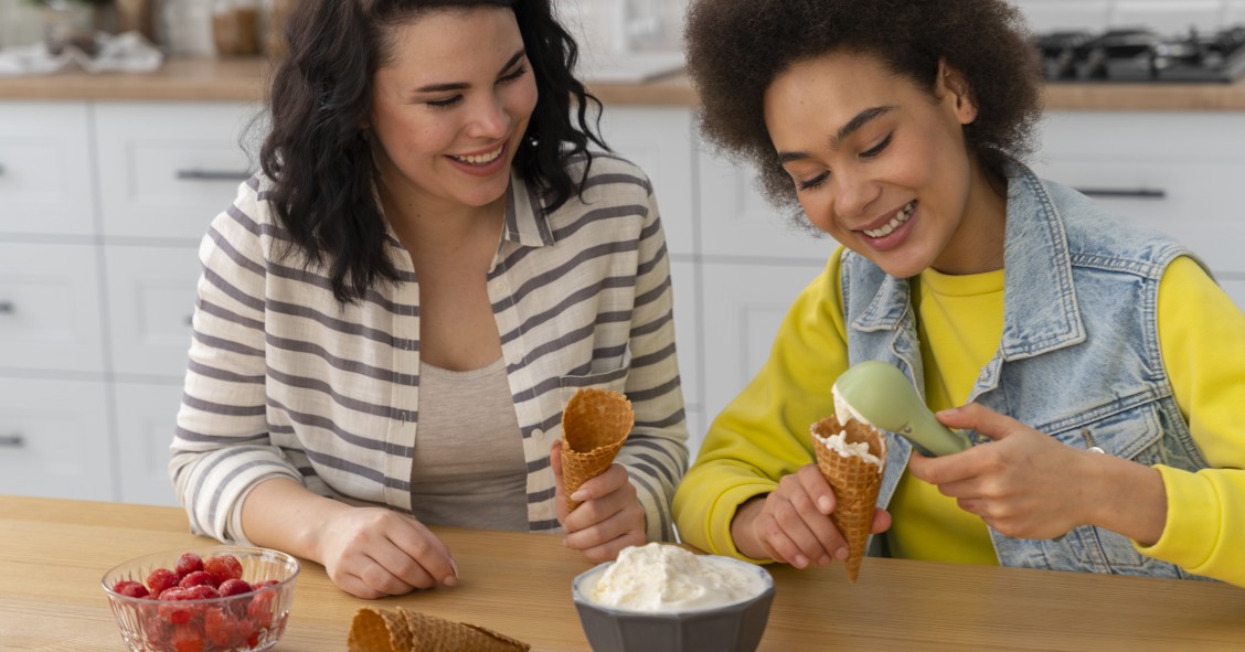 Gelados caseiros e saudáveis