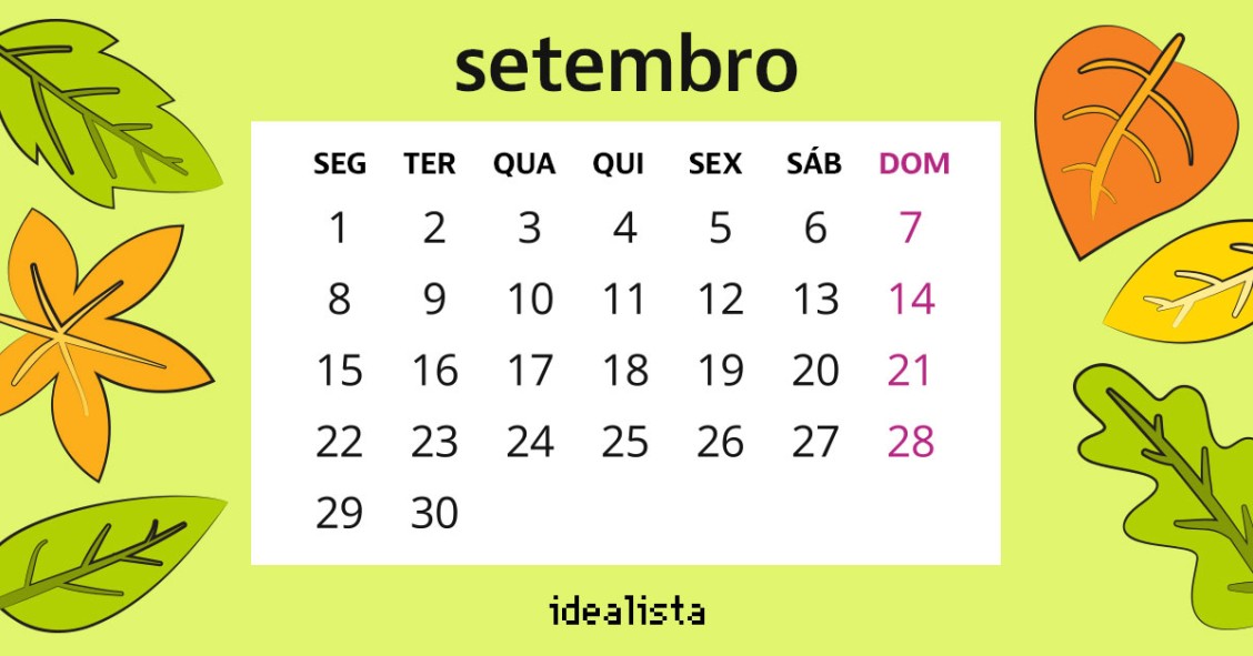 Calendário de Setembro