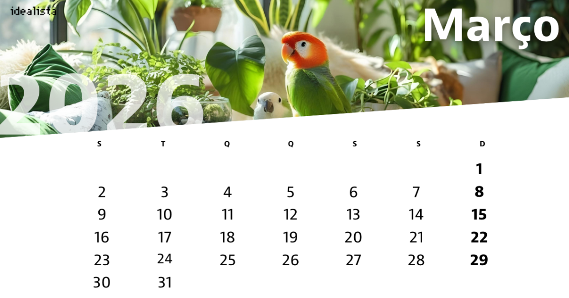 calendário de março