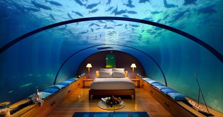 hotel conrad maldives: dormir mergulhado nas águas do índico (fotos)