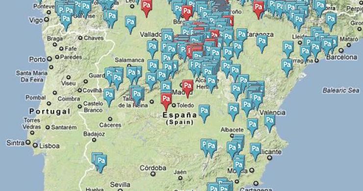 mapa de povoações abandonadas em espanha