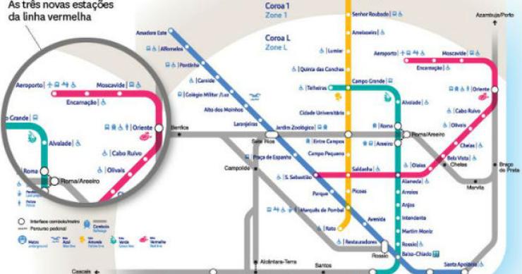 fonte: dinheiro vivo radiografia do dia: as três novas estações da linha vermelha do metro de lisboa