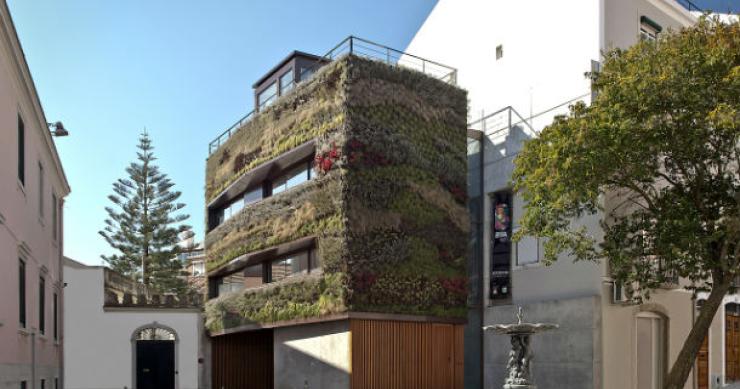 uma casa que é um jardim vertical