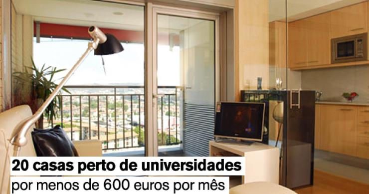 20 casas para arrendar perto de universidades por menos de 600 euros por mês (fotos)