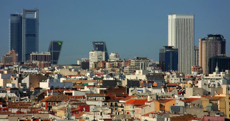 vista geral da cidade de madrid, capital espanhola espanha tem 3,4 milhões de casas vazias