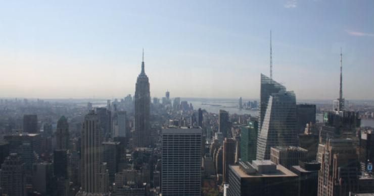 Vista panorâmica de Nova Iorque. eua: preço das casas em máximos de sete anos