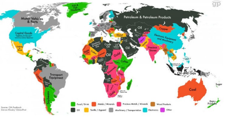 Radiografia do dia: Principais produtos exportados por país