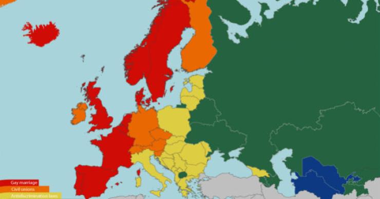 Radiografia do dia: Direitos dos gays na Europa 