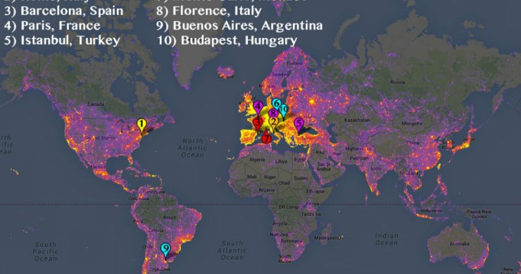 Radiografia do dia: As 10 cidades mais fotografadas do mundo