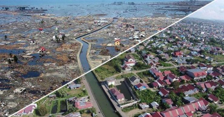 Sumatra (Indonésia) antes e depois do tsunami de 2004 (fotos)