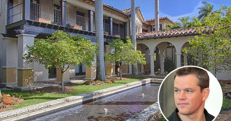 Mansão de Matt Damon em Miami vendida por 12,2 milhões de euros (fotos) 