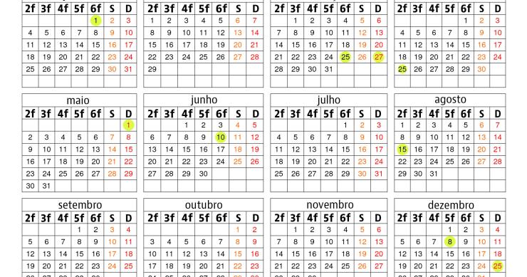 Surpresa: 2016 vai ter cincos fins de semana grandes (conhece o calendário do próximo ano)