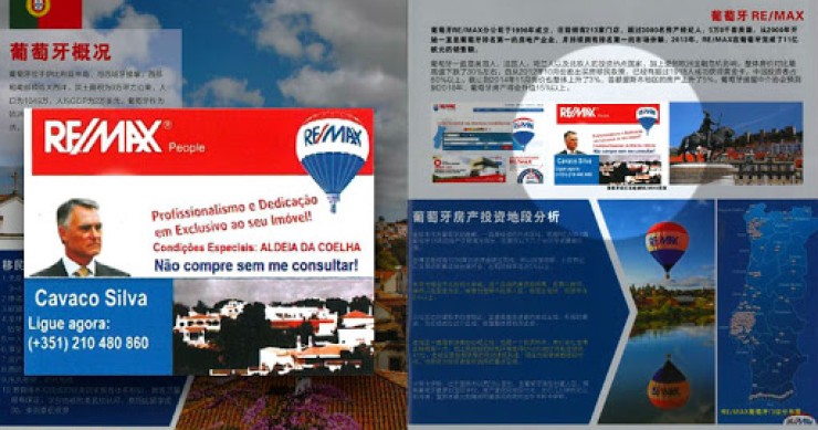 Cavaco Silva ajuda Remax a vender casas na China