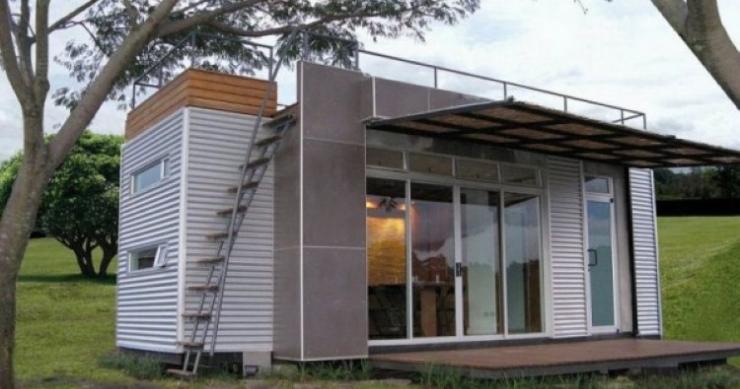Viver numa moderna casa-contentor de design