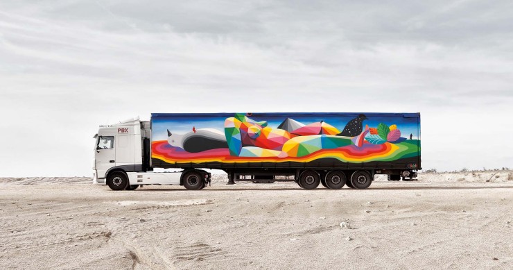 Camiões coloridos ou arte em movimento? 