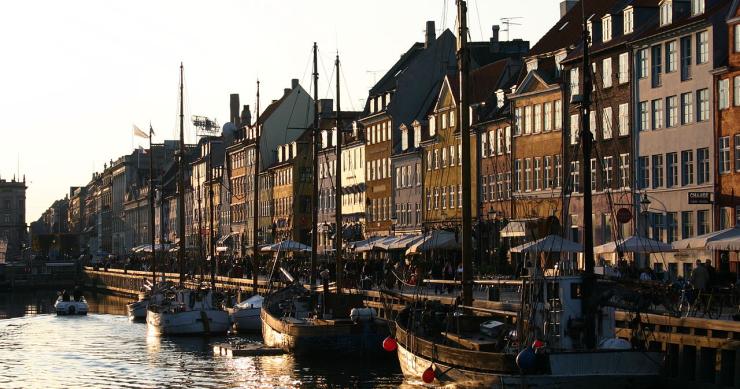 Vista panorâmica de Copenhaga, Dinamarca.