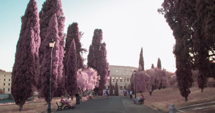 Roma... de cor de rosa: a Cidade Eterna vista através de uma câmara de infravermelhos 