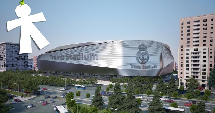 A piada futebolística de fim de ano: Trump Stadium, assim se chamará o novo Santiago Bernabéu