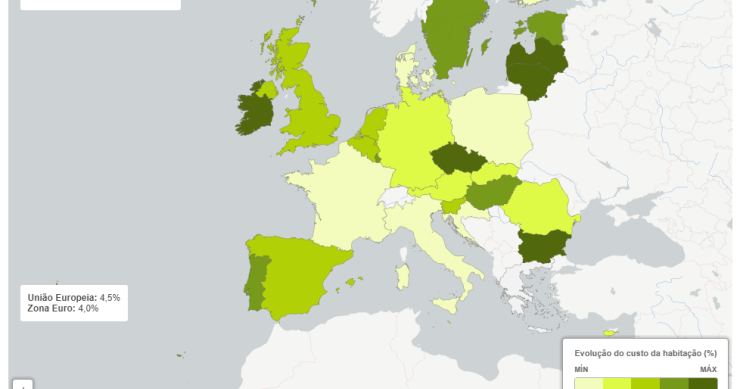 Preços das casas em Portugal aumentam o dobro da Zona Euro (mapa interativo)