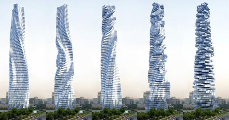 O primeiro arranha-céus giratório do mundo: rodará sobre si mesmo e vai nascer no Dubai