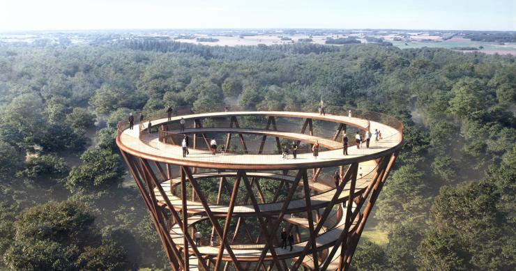 Treetop Experience: caminhar literalmente sobre as árvores da floresta dinamarquesa