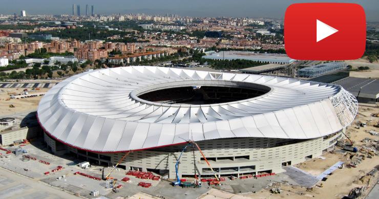 Assim é a cobertura do Wanda Metropolitano, o novo estádio do Atlético de Madrid