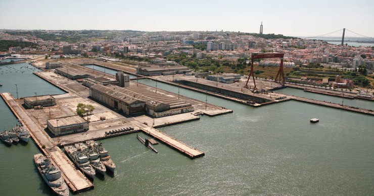 Cidade da Água, Vandets By, som vil blive bygget på det gamle skibsværft Lisnave i Almada, er godt i gang i Lissabon. 