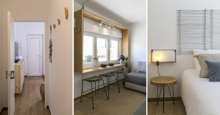 A casa encontra-se na Praia da Consolação (Peniche) e tem vista para o mar