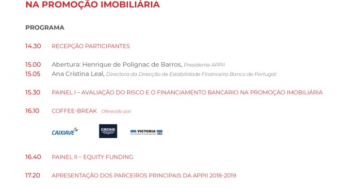 Como se financia a promoção imobiliária? APPII junta especialistas para debater o tema