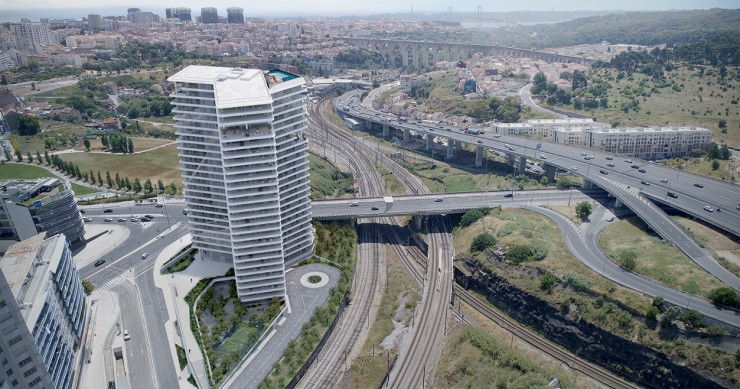 Construção da Infinity Tower em Lisboa com luz verde da CML
