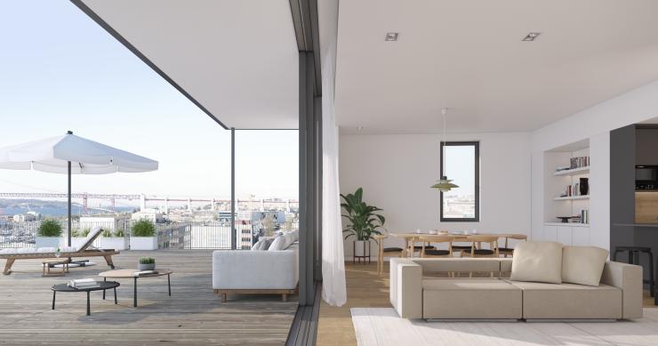 Comprar um T0 com vista para o rio Tejo (no LUMIA Lisbon Apartments) custa 250 mil euros