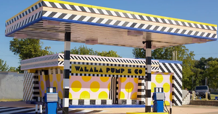 Uma antiga bomba de combustível