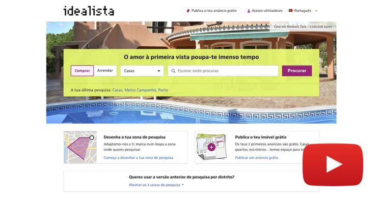 idealista tem nova 'homepage'