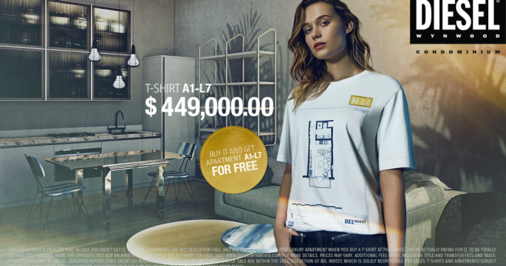 Comprar uma t-shirt e ter uma casa de luxo como "brinde" - assim é a nova campanha da Diesel