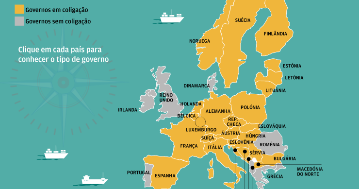 Europa de coligações? Portugal é exceção, com Costa a liderar um Governo de um só partido