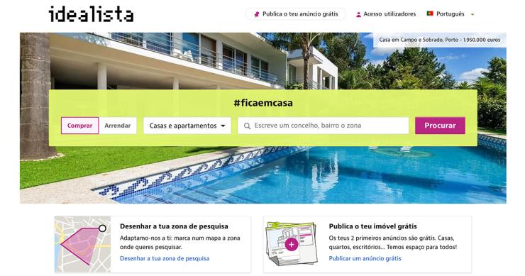 idealista reduz largura de banda 15% para ajudar utilizadores a poupar durante a crise do Covid-19