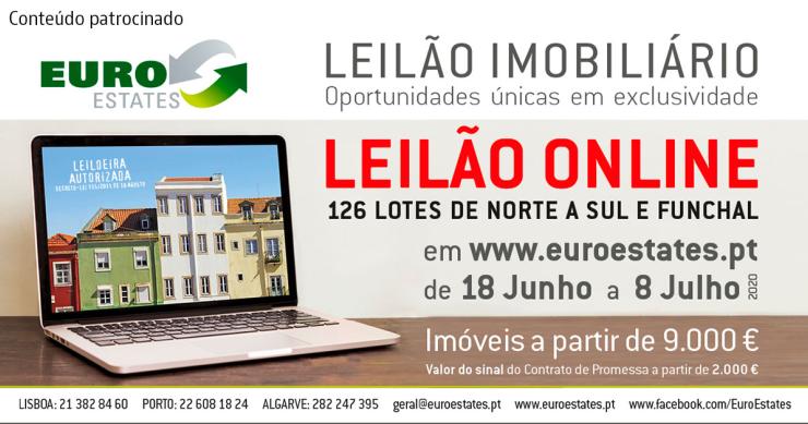 Grande leilão online de imóveis da EuroEstates a decorrer até 8 de julho